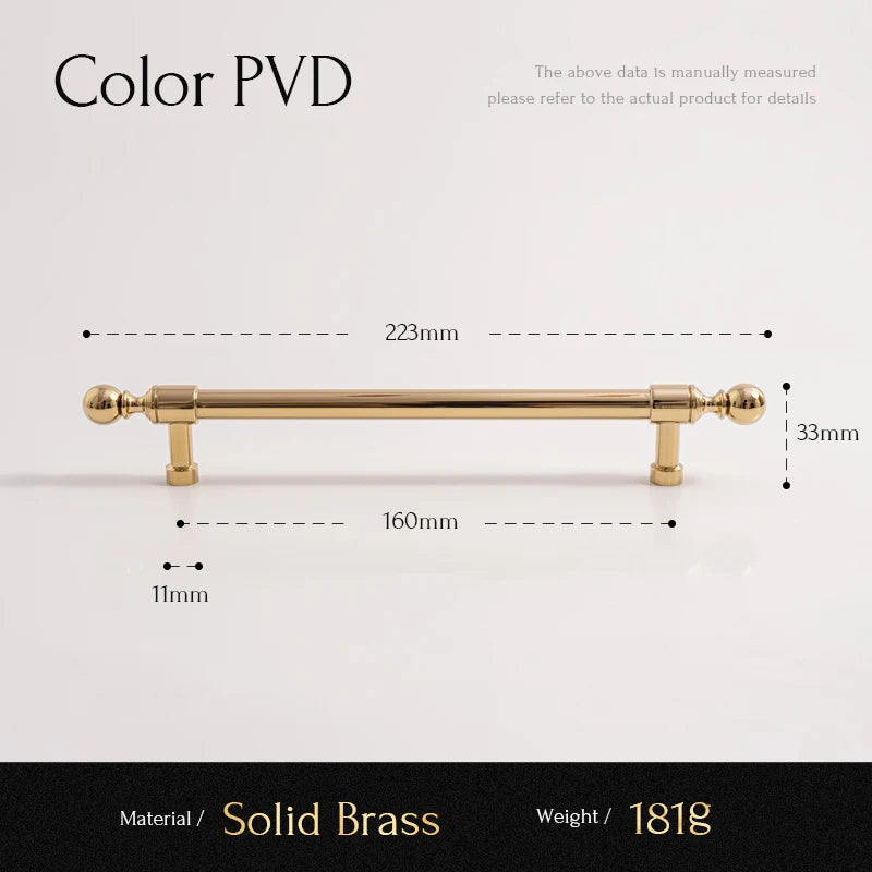 Solid Brass Kitchen Cabinet Handle