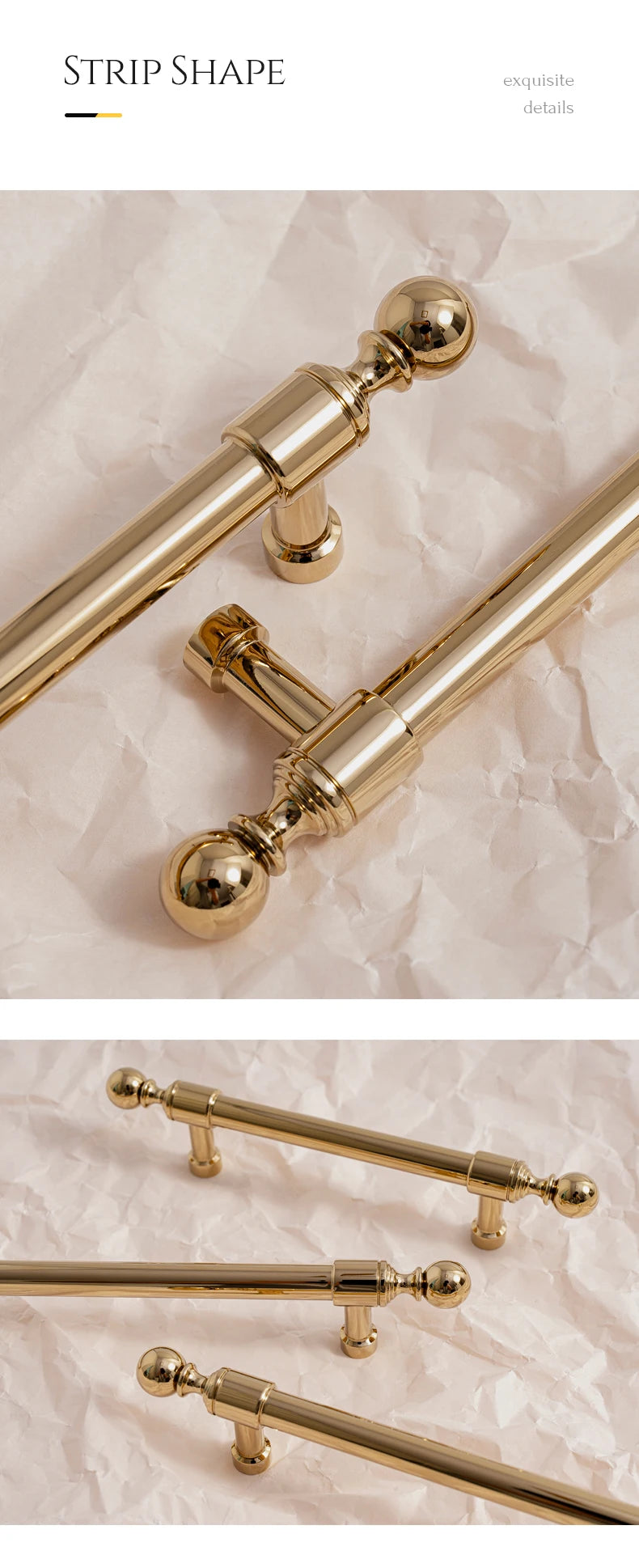 Solid Brass Kitchen Cabinet Handle