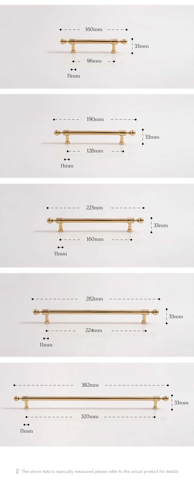 Solid Brass Kitchen Cabinet Handle